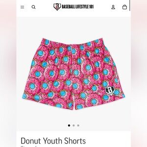 NWT Baseball Lifestyle 101 youth medium strawberry donut shorts